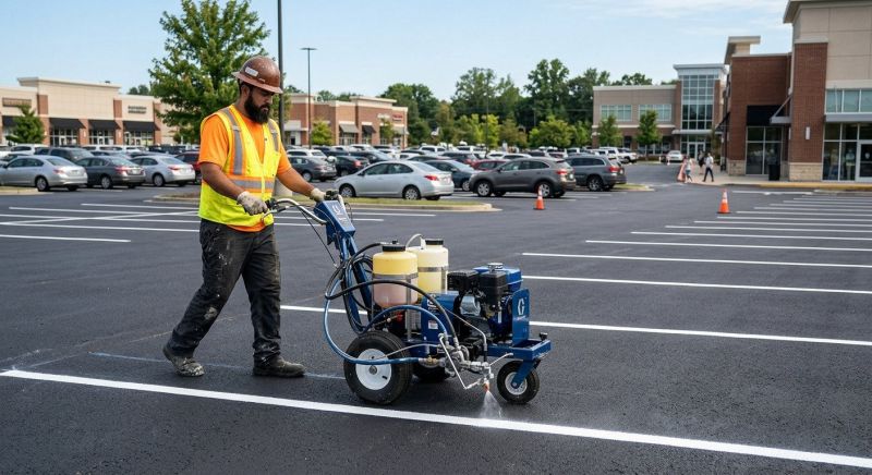 Commercial Asphalt Painting in Alpharetta, GA