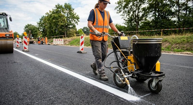 Commercial Asphalt Painting in Suwanee, GA