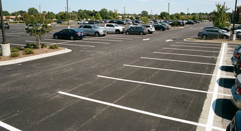 Concrete Parking Lot Striping in Lawrenceville, GA